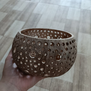 Meilleure vente Porte-bougie en coquille de noix de coco naturelle/Bougeoir en coquille de noix de coco avec logo de marque laser gravé Fabriqué par Eco2go - Product Image 1