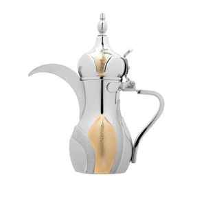 Cafetera Árabe Tradicional Dallah, Hecha a Mano, de Latón y Acero Inoxidable, Tetera de Oriente Medio, Elegante Decoración para el Hogar y la Cocina - Product Image 4