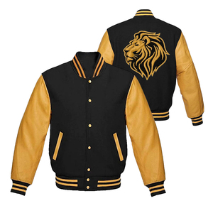 Vestes de baseball universitaires pour hommes en molleton brossé de haute qualité avec logo personnalisé, uniformes d'équipe d'hiver, vente en gros, vestes universitaires vierges et unies - Product Image 5