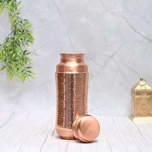 Reusable Copper Water <b>Bottle</b> With Leak Resistant Cap Suitable For Fitness Sports Office And Outdoor Adventures - Product Image 1