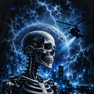 Camiseta sin mangas negra personalizada con cuello con tachuelas, 100% algodón, estilo urbano, estampado gráfico de calavera de ciencia ficción, top de verano - Product Image 4