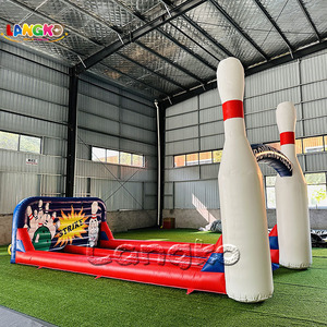 Pista de Bolos Inflable Popular y Económica, Pista de Bolos Inflable Comercial de Doble Carril, Alquiler para Fiestas, Juegos Inflables - Product Image 3