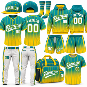 Camiseta de Béisbol Personalizada, Uniforme Deportivo Sublimado con Botones, Nombre y Número Personalizados, para Mujeres Adultas, Poliéster - Product Image 1