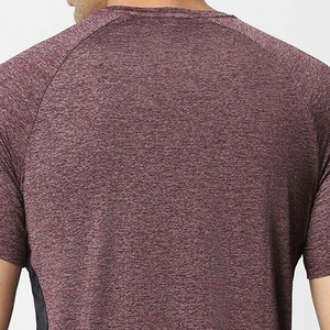 Camiseta de Manga Corta Raglán para Hombre, Personalizada, Lisa, de Dos Colores, Talla Grande, Transpirable, de Secado Rápido, de Algodón y Fibra de Bambú, Corte Regular, Frente Liso - Product Image 5