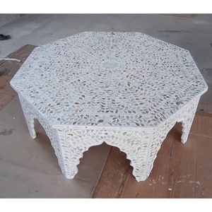 Stile marocchino tavolino con madreperla intarsio con motivi tradizionali dal Marocco - Product Image 4