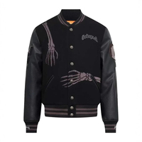 Blouson universitaire homme personnalisé OEM, imperméable, coupe-vent, respirant, 100 % laine, automne-hiver, décontracté, grandes tailles, style urbain