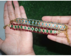 18K <b>Gold</b> Plated Brass Natural Green Onyx Bezel Setting Bohemian Style Unisex Handmade Luxury Gemstone <b>Beaded</b> <b>Bracelet</b> - Product Image 4