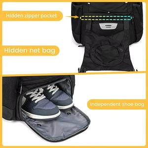 Mochila Deportiva ERID SPORTS para Béisbol y Sóftbol, Bolsa para Equipo con Compartimento para Zapatos, Soporte para Casco, Gancho para Valla, Modelo ES-MVJ-00856, Venta al Por Mayor - Product Image 3