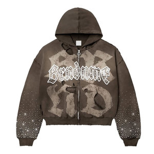 Can Be Customized Street Wear High Quality Clothing Jogging Flare Pant Printing <b>Tech</b> Fleece Tracksuit Set - Product Image 4