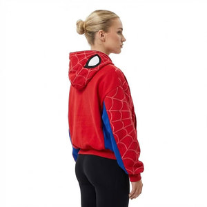 Sweat-shirt à capuche Spider-Man en polaire respirant, sweat-shirt graphique Marvel Superhero, veste de cosplay, vêtements streetwear Y2K - Product Image 5
