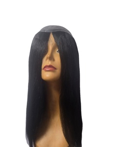 Light <b>Brown</b> Brazilian Remy Human Hair Topper for Women High Density 150% Tangle Free 20 Inches <b>Medium</b> Length Glueless for Base - Product Image 1