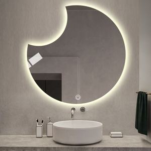 กระจกแต่งหน้า LED รูปทรงแปลกตา พร้อมเซ็นเซอร์สัมผัส สำหรับตกแต่งห้องน้ำสไตล์โมเดิร์นสุดหรู - Product Image 4