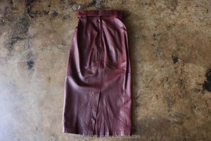 Jupe évasée en cuir véritable pour femme, taille haute, élégante, décontractée, antibactérienne, service d'échantillons personnalisés OEM ODM disponible en gros - Product Image 6