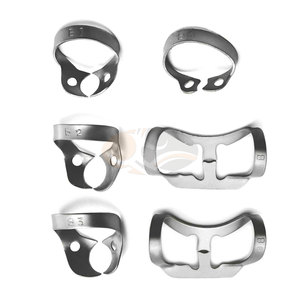 Pinzas profesionales de acero inoxidable para dique de goma dental, 6 unidades, para procedimientos endodónticos manuales, reductores universales higiénicos Brinker - Product Image 3