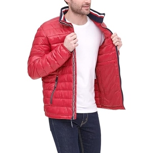 Men’s Fashion Leather Look Puffer Jacket Warm Winter Hooded Coat <b>Fur</b> <b>Trim</b> Casual Outdoor Quilted Jacket OEM Manufacturer - Product Image 1