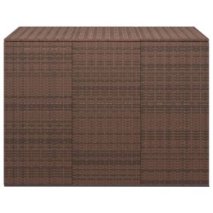 Boîte de rangement rectangulaire autoportante en rotin marron avec coussin, en acier thermolaqué, étanche pour extérieur, à un seul niveau - Product Image 5