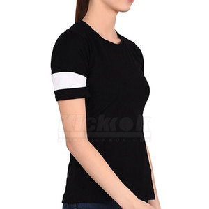เสื้อยืดผู้หญิงดีไซน์ใหม่ สีพื้น ใส่สบายสำหรับฤดูร้อน คุณภาพสูง แขนสั้น เป็นมิตรต่อสิ่งแวดล้อม ผลิตจากผ้าฝ้าย 100% ราคาถูก  สินค้ามาใหม่ - Product Image 6