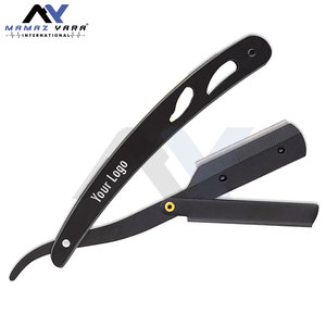 มีดโกนหนวดตรงแบบมีโลโก้สั่งทำพิเศษสำหรับผู้ชาย Navajas Para Barbero มีดโกนหนวดตรงแบบล็อคได้ พร้อมกล่องหนังสั่งทำส่วนตัว - Product Image 5