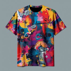 T-shirt pour homme 100% coton 240GSM, col rond, poids lourd, personnalisable - Product Image 2