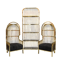 Fauteuil de détente de luxe italien en acier inoxydable, fauteuil lounge design moderne pour villa et manoir, fauteuil d'appoint de caractère