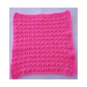 Ganchillo de color rosado natural bordado 100% algodón orgánico GOTS superventas respetuoso del medio ambiente reutilizable a prueba de agua y aceite toallas de plato de golf - Product Image 1