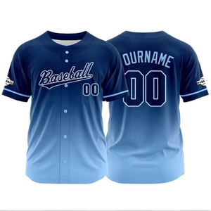 Wholesale Customized High Quality Men <b>Baseball</b> Jersey 100% Polyester Quick Dry Breathable OEM Men's <b>Baseball</b> Jersey - Product Image 6