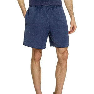 Shorts de jogging délavés à l'acide pour hommes, coupe décontractée, en coton premium, fourniture directe usine OEM - Product Image 3