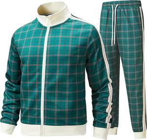 Conjunto Deportivo de Dos Piezas para Hombre, Estilo Urbano, Cierre Frontal con Cremallera, Dobladillo y Puños Acanalados, 100% Algodón Transpirable - Product Image 6