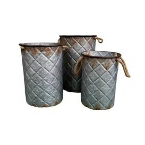 Maceta de Metal Galvanizado Nueva con Asa de Madera, Recubierta en Oro, para Jardín, Flores, Plantas Verdes - Product Image 6