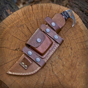Handmade Stainless Steel Tracker Knife with Micarta Sheet Handle and <b>Leather</b> Sheath Bushcraft Survival Camping Hunting Knife - Product Image 5