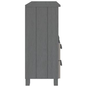 Credenza media in legno massello di pino grigio scuro - Product Image 6