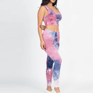 Sweat-Wicking Yoga Fitness <b>Set</b> Quick-Dry Anti-Pilling High Waist Butt Lifter Pants Breathable Spandex T-Shirt Racerback <b>Set</b> - Product Image 2