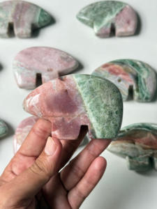 หินแจสเปอร์ยูนิคอร์นธรรมชาติแกะสลักรูปหมีซูนี งานฝีมือประณีต คริสตัลบำบัดคุณภาพเยี่ยม รูปปั้นสัตว์สำหรับตกแต่งและเป็นของขวัญ - Product Image 5