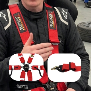 เข็มขัดนิรภัยสำหรับรถแข่ง TBRACING Sport Plus ได้รับการรับรองจาก FIA พร้อมหัวเข็มขัดล็อคแบบอลูมิเนียม ขายส่งแบบ OEM ODM - Product Image 3