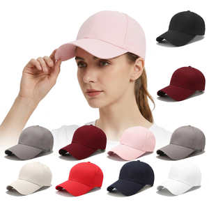 Casquette de baseball unisexe à 6 panneaux, couleur unie, ajustable, en coton, pour usage quotidien, toutes saisons, fermeture arrière à scratch - Product Image 2