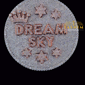 จี้เพชรโมอิสซาไนต์ TASNIM Iced Crown Star DREAM SKY VVS เงินแท้ 925 ชุบทองคำสีกุหลาบ สร้อยคอโมอิสซาไนต์ - Product Image 3