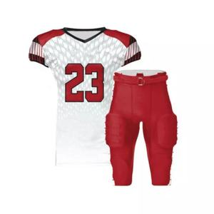 Uniforme de fútbol americano de diseño personalizado para jóvenes Tops bordados de alta calidad y pantalones acolchados Técnicas impresas - Product Image 3