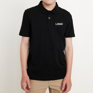 <b>Blue</b> Color Unisex Kids Wholesale Pique Fabric Custom Logo Short Sleeve <b>School</b> Uniforms <b>Polo</b> <b>Shirts</b> - Product Image 5