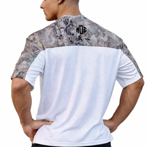 Maillot de football américain personnalisé en mesh streetwear pour hommes, respirant, en polyester, avec empiècements camouflage, uniforme d'équipe, fabricant OEM sous marque privée - Product Image 3