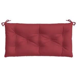Coussin de banc de jardin en tissu Oxford 100% polyester rouge bordeaux, coussins et oreillers d'extérieur - Product Image 4