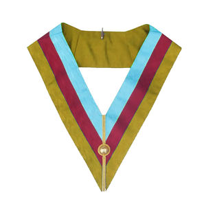 Collar Ceremonial de Maestro Masón del Rito Escocés, Collar Provincial de Antigua Provincia, Collar Personalizado, En Stock - Product Image 5