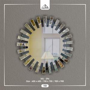 Este Elegante Espejo Combina la Elegancia Vintage con el Glamour Moderno, Diseño Decorativo de Arte sin Marco para Montar en la Pared - Product Image 1