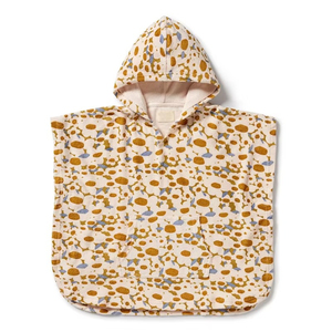 Child <b>Hooded</b> Bath <b>Towel</b> Solid Color Terry Cloth Wearable Poncho Light Green with Beige Pocket Bathroom Use - Product Image 4