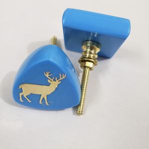 Tiradores de cajón de resina azul turquesa, tiradores decorativos para armarios con incrustaciones metálicas de pájaros, herrajes para armario, artículo para puerta de granero de cocina - Product Image 4