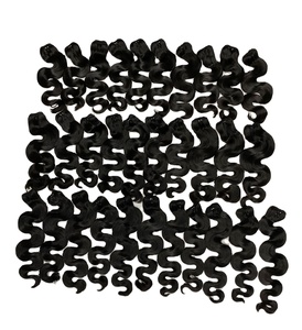 Vente en gros Paquets de Cheveux Humains Couleur Naturelle Extensions de Vague de Corps Cheveux Indiens Bruts Cuticules Alignées Double Trame - Product Image 1