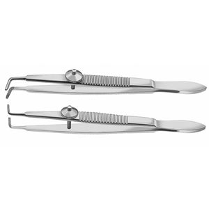 Pinzas Quirúrgicas Oftálmicas de Acero Inoxidable Modelo Swiss Muscle Forceps, Instrumento Quirúrgico Ocular Reutilizable para Microcirugía, CE ISO - Product Image 1