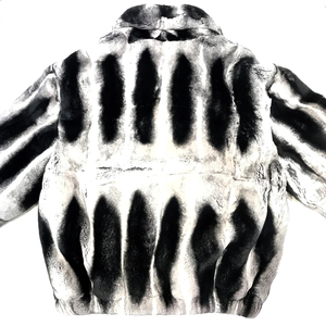 2026 New Design <b>Men's</b> Winter Fur <b>Jacket</b> Casual Fashion Real Rex Rabbit Fur Overcoat with <b>Long</b> Zipper Real Fur Coat Bomber Style - Product Image 4