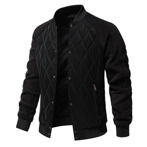 Veste matelassée réversible pour homme, automne-hiver, 100 % polyester, anti-bactérienne, anti-UV, col montant, coupe ajustée, style rétro, OEM - Product Image 2