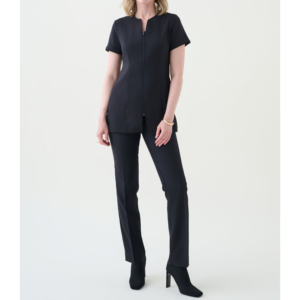 Uniforme de peluquería cómodo para mujer, tela de poliéster, túnica elegante para salón de belleza, camisa con logotipo personalizado, túnica médica - Product Image 2
