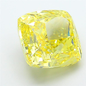 Diamante amarillo vivo brillante cultivado en laboratorio, corte cojín, certificado, tipo CVD, brillo radiante, para joyería fina y elegante. - Product Image 4